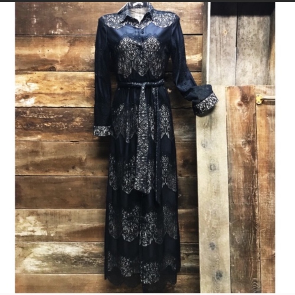 Alice + Olivia Long Black Dress NWT